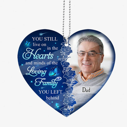 Hearts And Minds - Personalized Custom Photo Car Ornament - Photo memorial - Blithe Hub