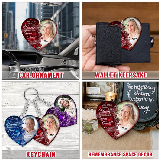 Hearts And Minds - Personalized Custom Photo Car Ornament - Photo memorial - Blithe Hub