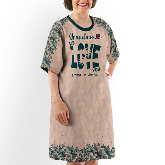 Kids Love Grandma - Personalized Custom 3/4 Sleeve Dress - Blithe Hub