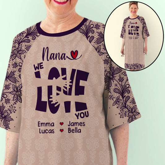 Kids Love Grandma - Personalized Custom 3/4 Sleeve Dress - Blithe Hub