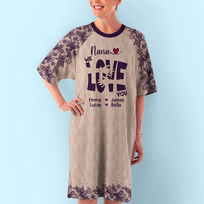 Kids Love Grandma - Personalized Custom 3/4 Sleeve Dress - Blithe Hub