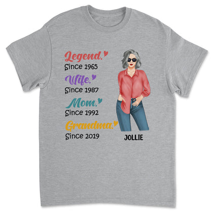 Legend Grandma - Personalized Custom Unisex T-shirt - Blithe Hub