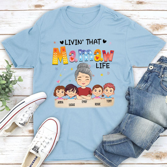 Livin’ That Grandma Life - Personalized Custom Unisex T-shirt - Blithe Hub