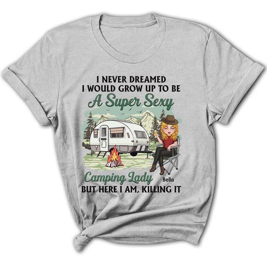 Camping Lady - Personalized Custom Women's T-shirt