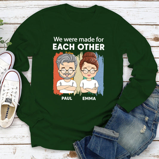 For Each Other - Personalized Custom Long Sleeve T-shirt