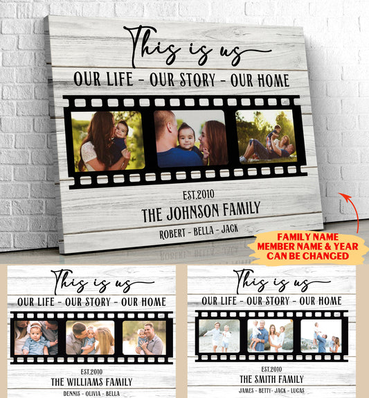 This Is Us - Personalized Custom Photo Canvas - Family Canvas - Wall Art For Family
