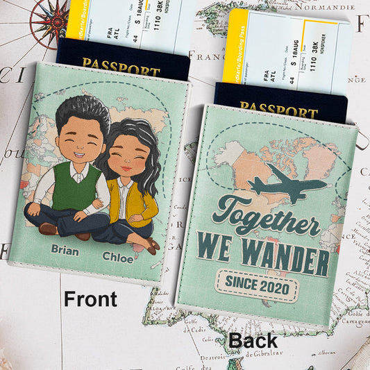 Together We Wander - Personalized Custom Passport Cover