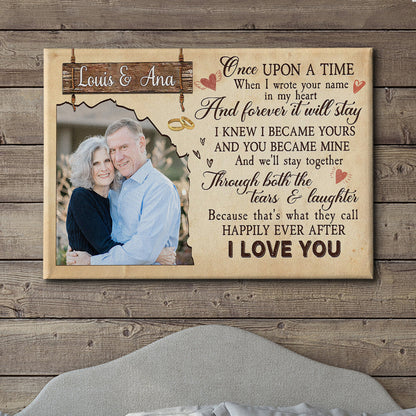 Once Upon A Time - Personalized Custom Photo Canvas