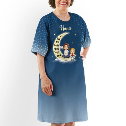 Moon And Back - Personalized Custom 3/4 Sleeve Dress - Blithe Hub