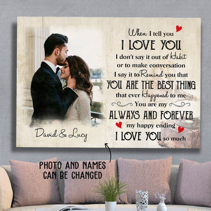 My Happy Ending - Personalized Custom Canvas Print - Blithe Hub