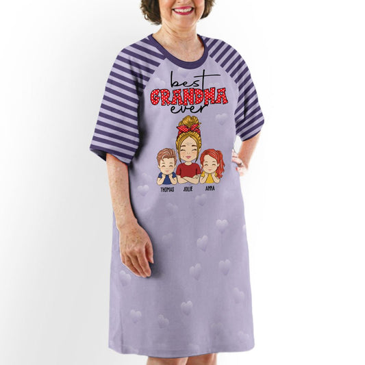 My One And Only Grandma - Personalized Custom 3/4 Sleeve Dress - Blithe Hub