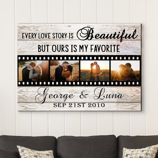 Our Love Story - Personalized Custom Photo Canvas Print - Blithe Hub