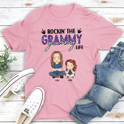 Rockin’ The Grandma Life - Personalized Custom Unisex T-shirt - Blithe Hub