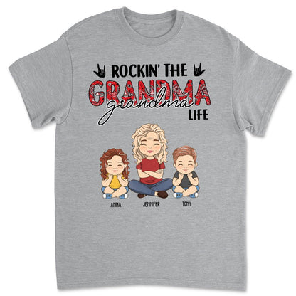 Rockin’ The Grandma Life - Personalized Custom Unisex T-shirt - Blithe Hub