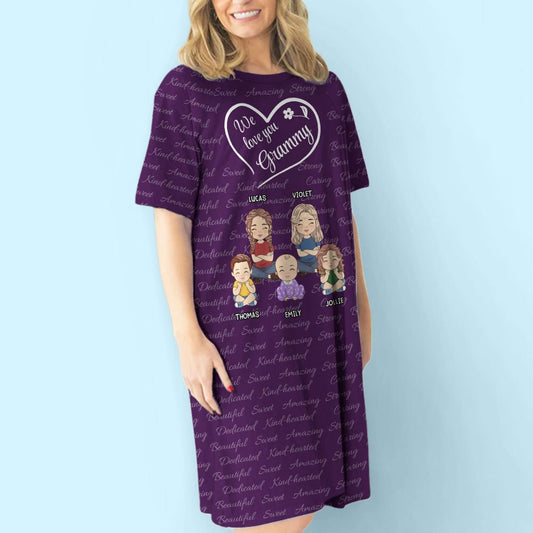 So Much Love For Grandma - Personalized Custom 3/4 Sleeve Dress - Blithe Hub