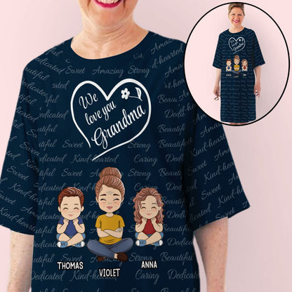 So Much Love For Grandma - Personalized Custom 3/4 Sleeve Dress - Blithe Hub