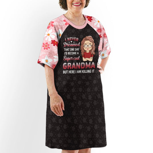 Super Cool Grandma - Personalized Custom 3/4 Sleeve Dress - Blithe Hub