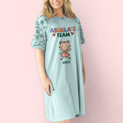 Teammate Of Grandma - Personalized Custom 3/4 Sleeve Dress - Blithe Hub