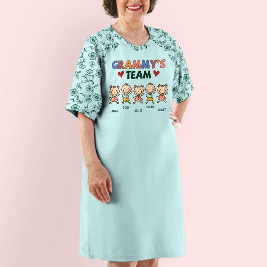 Teammate Of Grandma - Personalized Custom 3/4 Sleeve Dress - Blithe Hub