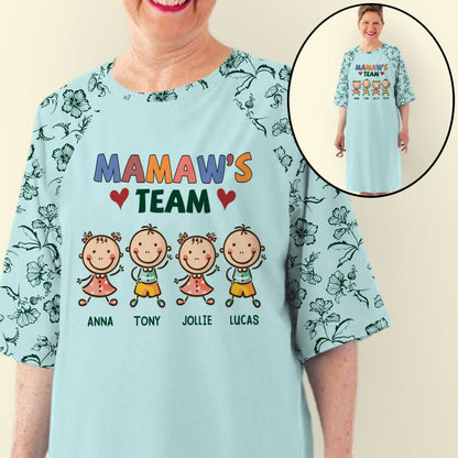 Teammate Of Grandma - Personalized Custom 3/4 Sleeve Dress - Blithe Hub