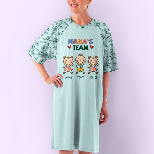 Teammate Of Grandma - Personalized Custom 3/4 Sleeve Dress - Blithe Hub