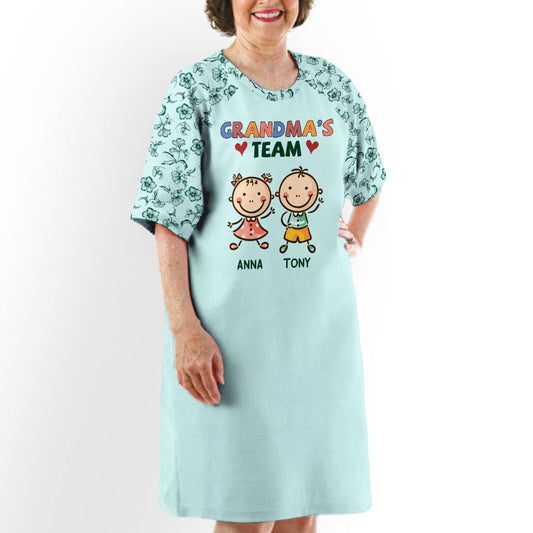 Teammate Of Grandma - Personalized Custom 3/4 Sleeve Dress - Blithe Hub