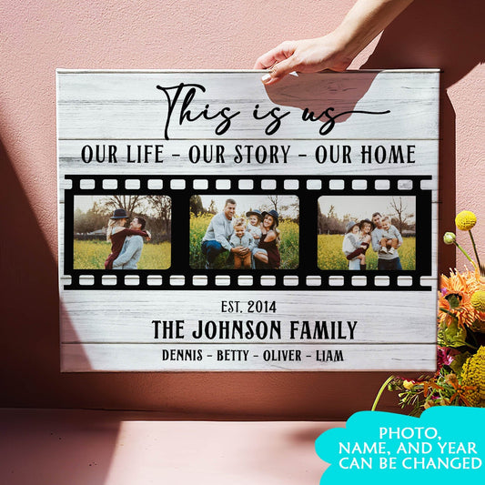 This Is Us - Personalized Custom Photo Canvas - Family Canvas - Wall Art For Family